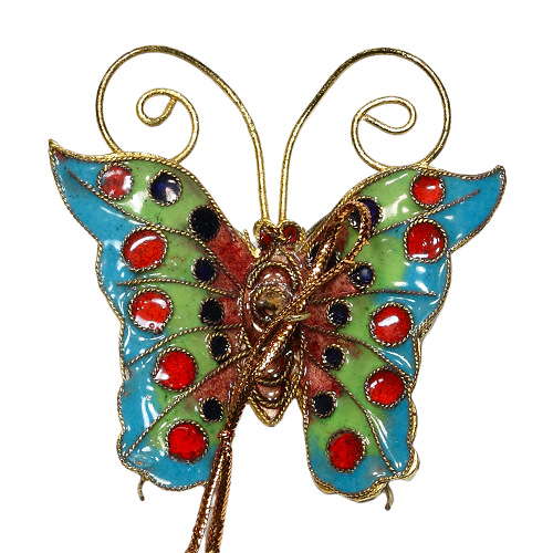 Schmetterling, Deko, Cloisonne Emaille, 0386 - zum Schließen ins Bild klicken